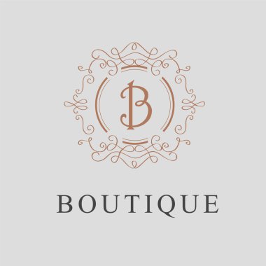 Monogram logo şablonu 