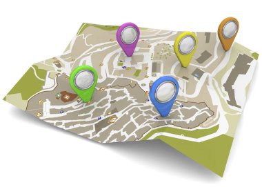 Harita ve GPS Konsepti - 3D