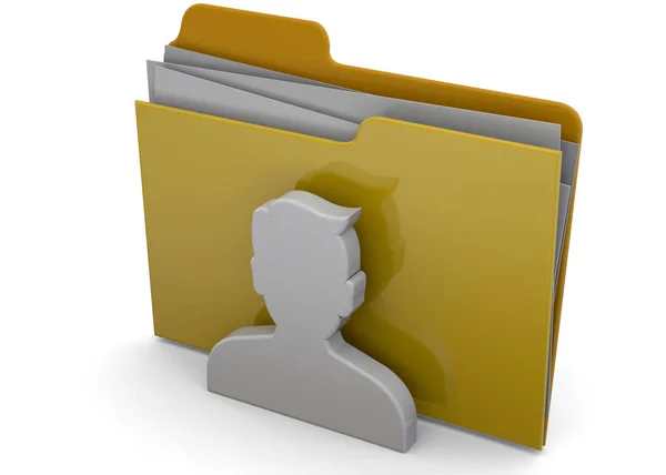 Folder Pengguna 3D — Stok Foto