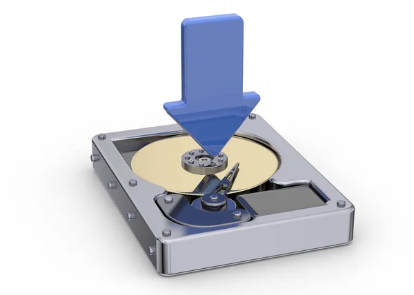 Concepto de descarga de disco duro — Foto de Stock