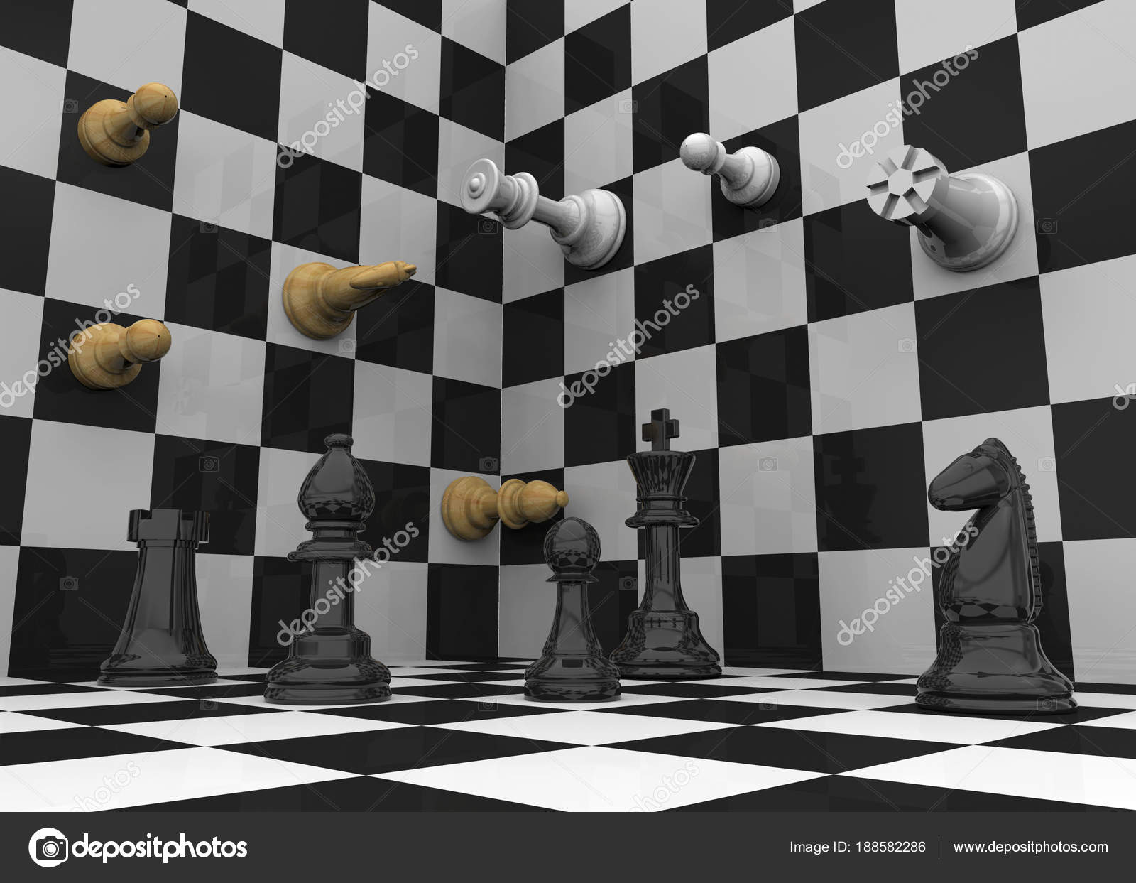 Xadrez tridimensional - 3D fotos, imagens de © gmac84 #188582286
