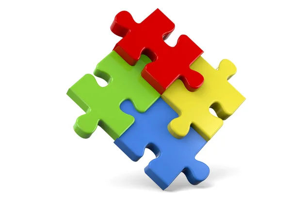 Puzzle - 3d — Foto Stock