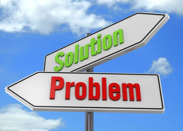 Problem and Solution Concept - 3D — Stock Photo, Image