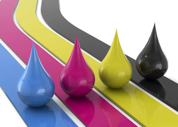 CMYK Color - 3D — Stock Photo, Image