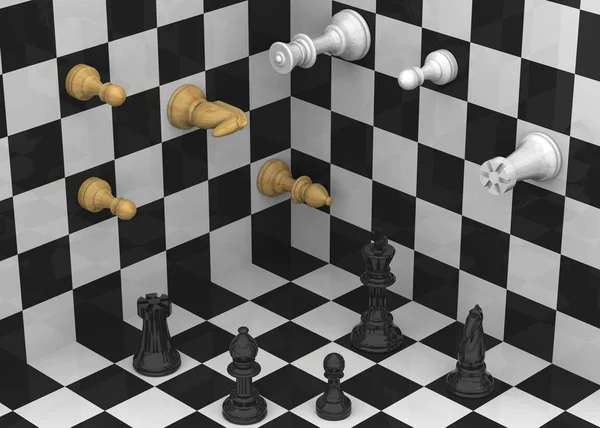 Three Dimensional Chess - 3D — Stock Photo, Image