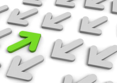 Belgili tanımlık karşıt yön - 3d