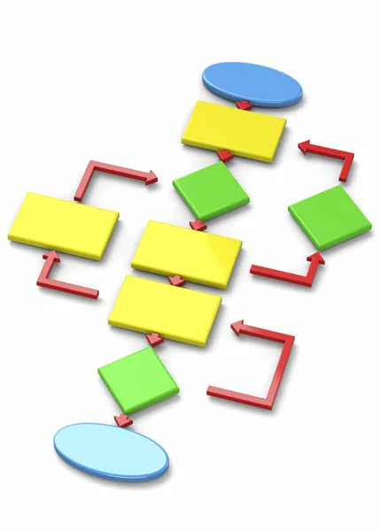 Diagrama - 3D — Fotografia de Stock