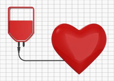 Kan bağışı kavramı - 3d