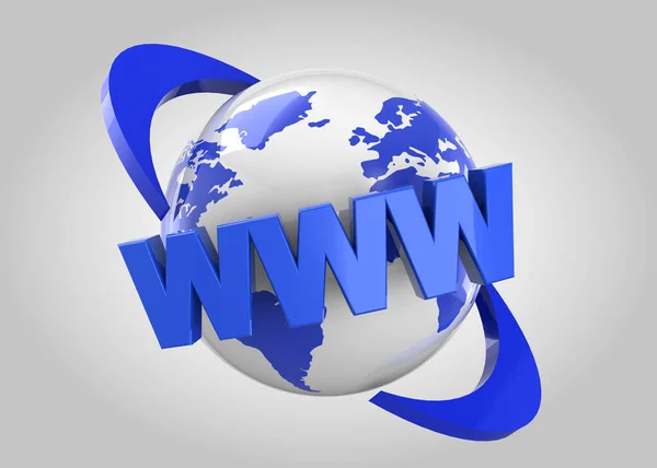 World Wide Web - 3d — Foto Stock