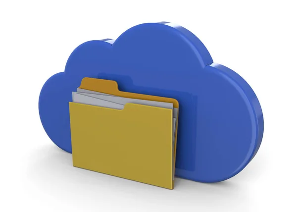 Cloud en map-3D — Stockfoto