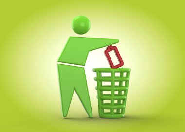 Geri Dönüşüm Simgesi - 3B