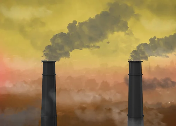 오염으로 지구가 — 스톡 사진