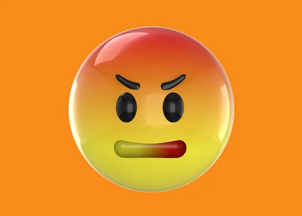 Angry Emoticon Icon — Stock Photo, Image