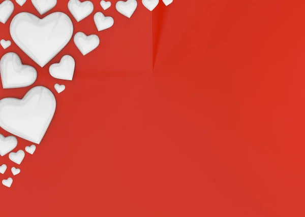 Coração e Amor 3D — Fotografia de Stock