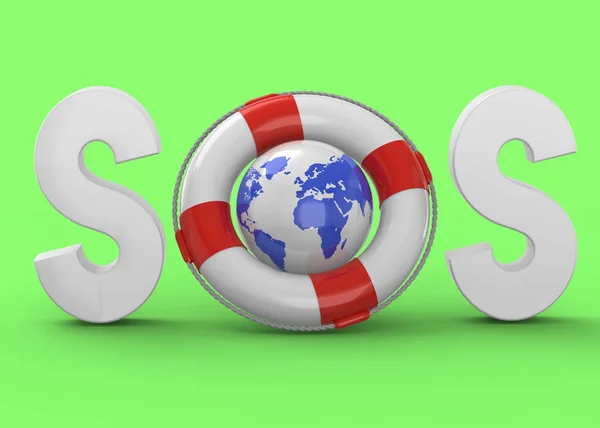 Rädda världskonceptet - 3D — Stockfoto