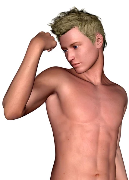 Boy's Muscle - 3D — Stock Photo, Image