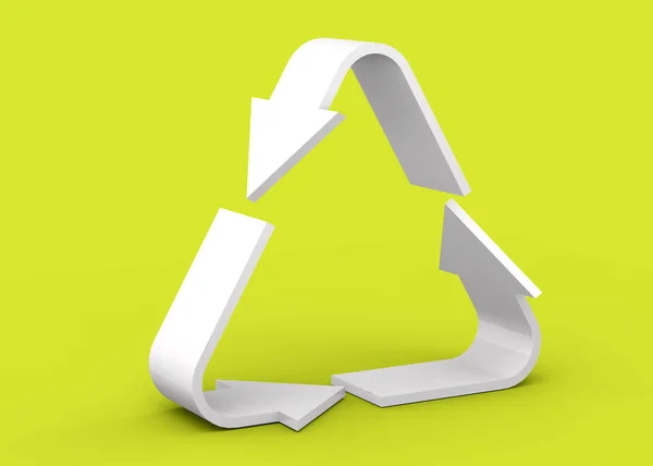 O ícone de reciclagem - 3D — Fotografia de Stock