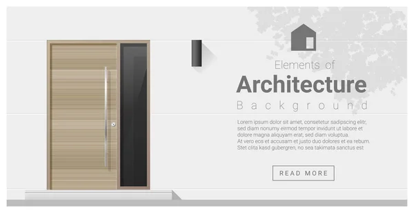 Elementos de arquitetura, fundo da porta da frente, vetor, ilustração —  Vetores de Stock