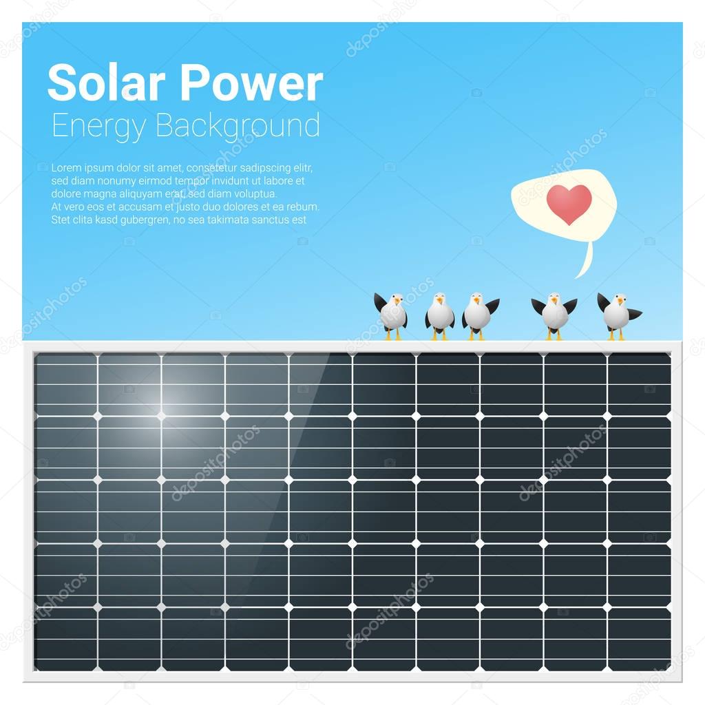 Energy concept background with solar panel , vector , illustration