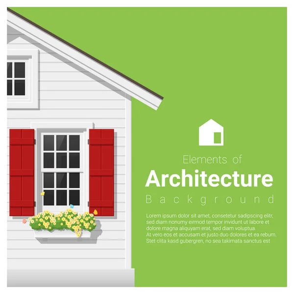 Elements of architecture background with a small house , vector ,illustration — Stock Vector