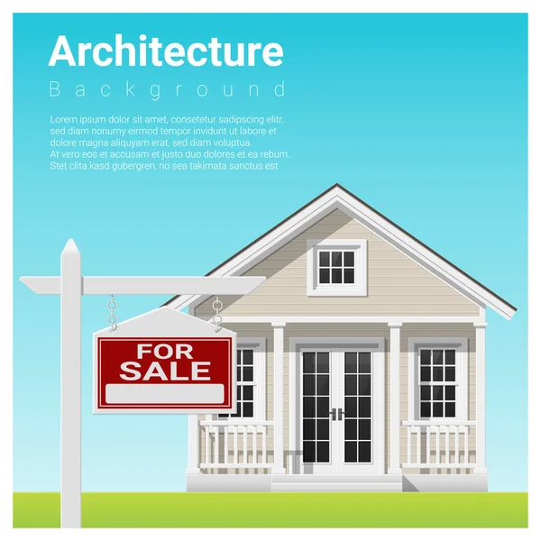 Gayrimenkul yatırım arka plan ev Satılık, vektör, illüstrasyon