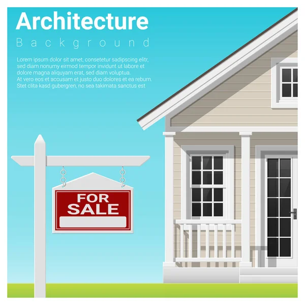 Gayrimenkul yatırım arka plan ev Satılık, vektör, illüstrasyon