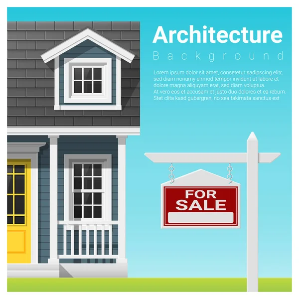 Real estate investment background with house for sale , vector , illustration — Stock Vector