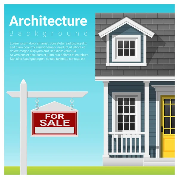 Real estate investment background with house for sale , vector , illustration — Stock Vector