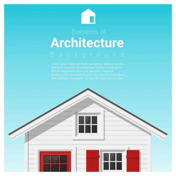 Елементи архітектурного фону з маленьким будинком, вектор, ілюстрація — стоковий вектор