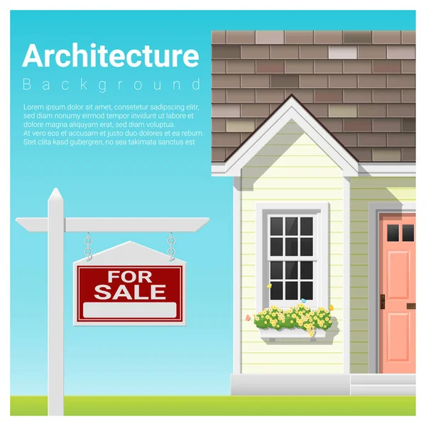 Real estate investment background with house for sale , vector , illustration — Stock Vector