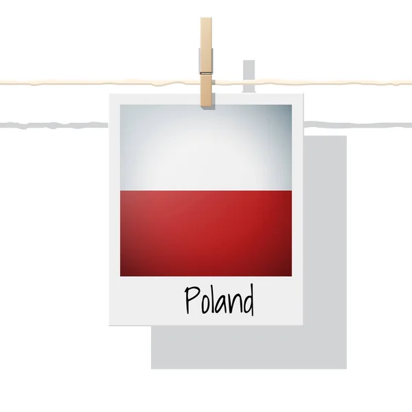 Kolekcja Flaga Kraju Europejskim Zdjęciem Polska Flaga Wektor Ilustracja — Wektor stockowy