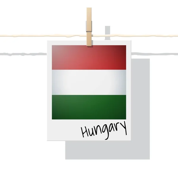 Коллекция Флагов Европейских Стран Изображением Венгерского Флага Вектора Иллюстрации — стоковый вектор
