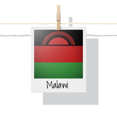 Malavi bayrak, vektör, illüstrasyon, fotoğraf ile Afrika ülkesi bayrak toplama