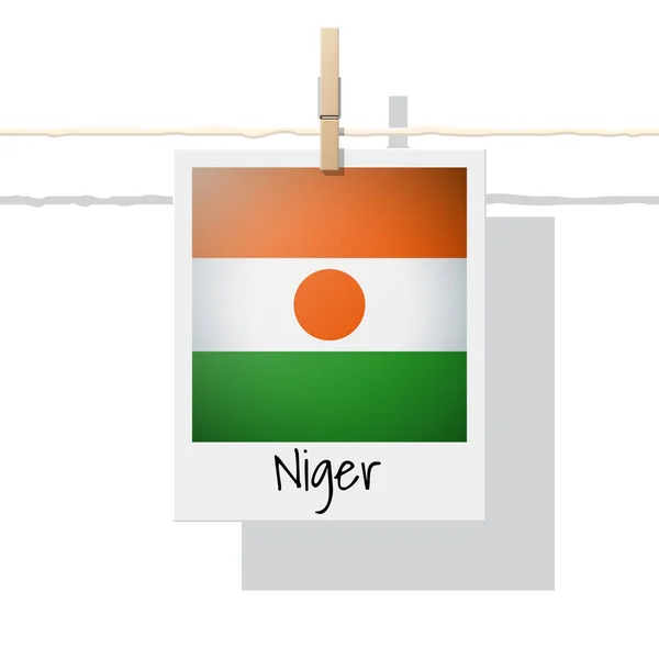 Коллекция Флагов Африканских Стран Изображением Флага Нигера Вектор Иллюстрация — стоковый вектор