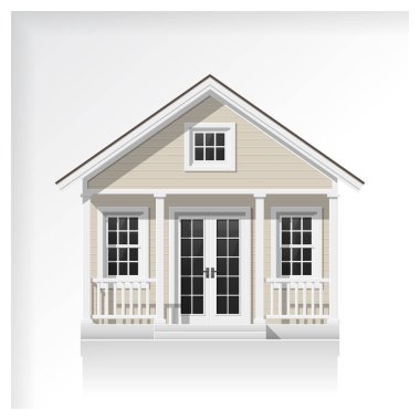 Beyaz arka plan, vektör, illüstrasyon izole bir yazlık simgesi ile mimari unsurları