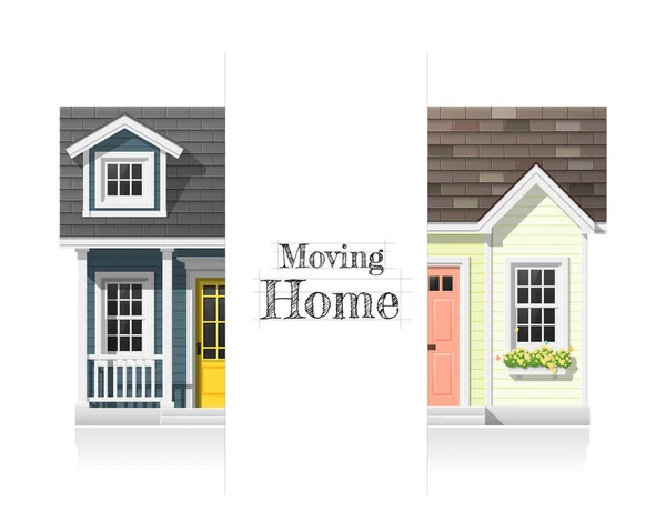 Architectural Concept Background Moving Changing Home Renovation Vector Illustration — Stock Vector