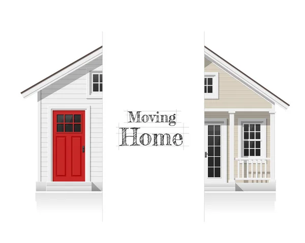 Concepção Arquitetônica Fundo Para Mover Mudar Casa Renovação Vetor Ilustração — Vetor de Stock