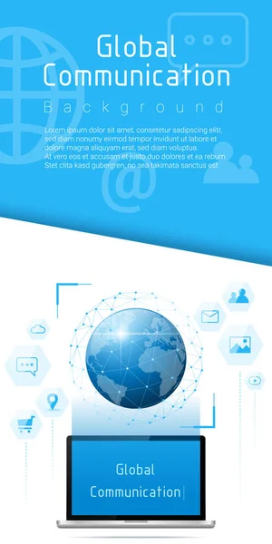 Concetto Globale Tecnologia Comunicazione Connessione Background Vettore Illustrazione — Vettoriale Stock