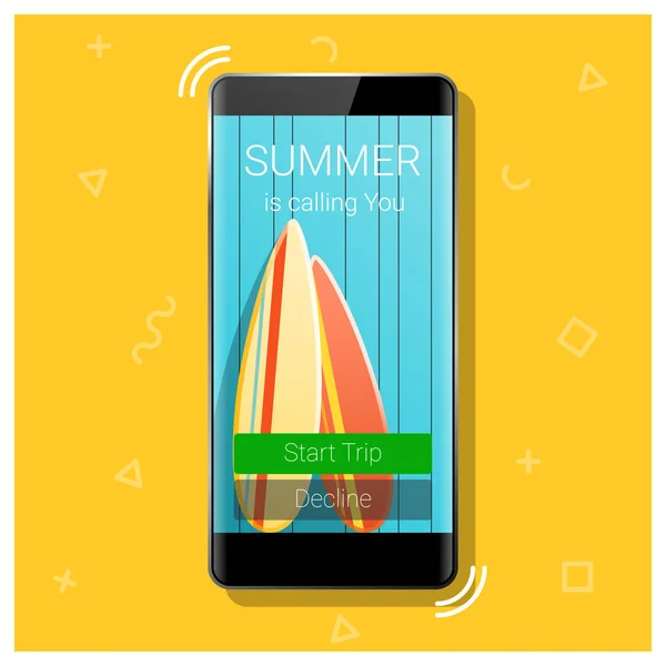 Summer Calling You Season Concept Background Vector Illustration — стоковый вектор