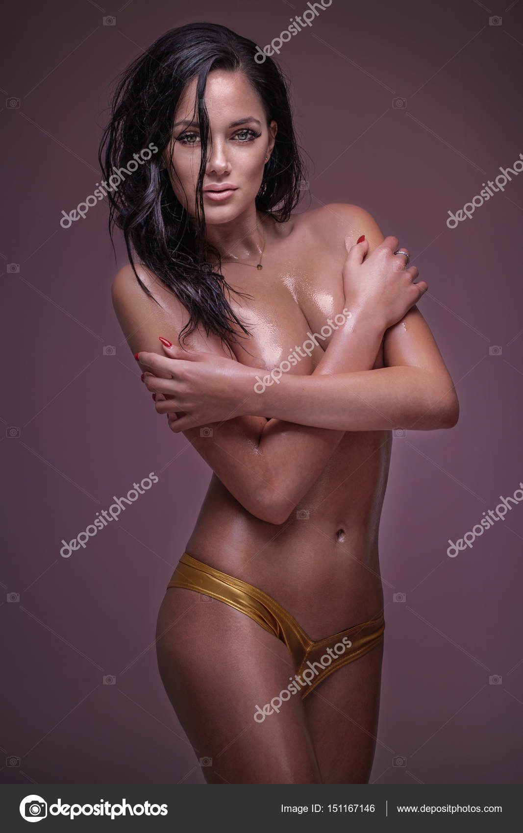 Sensual brunette girl posing picture