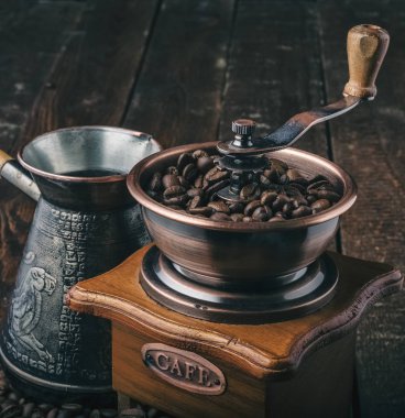 Vintage Kahve değirmeni kadar kapatın