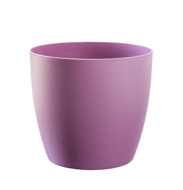 Beyaz izole mor saksı.