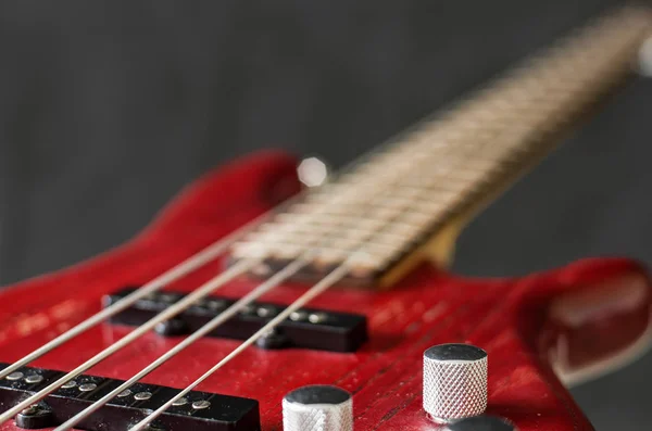 Control de volumen de primer plano de la guitarra baja —  Fotos de Stock