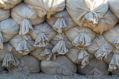 bir sürü Tekstil keten bej hüküm burlaps