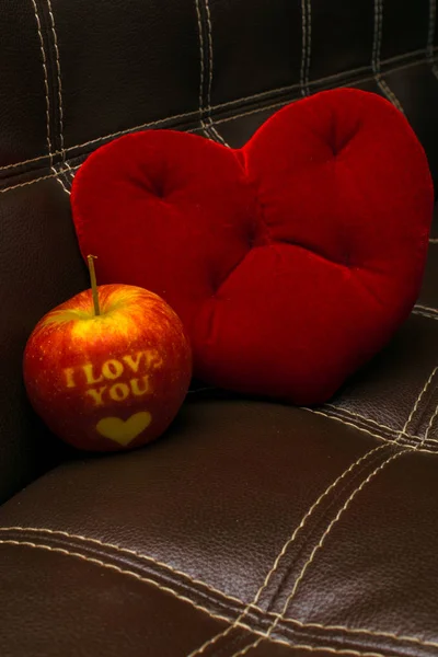 I love you apple — Stock Photo, Image