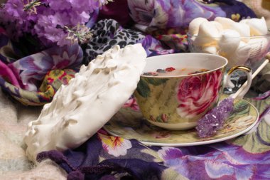 çay lezzetli merengue ile