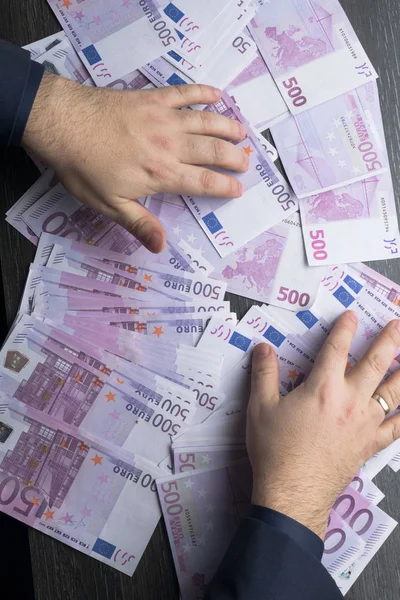 Grand montant de cinq cents billets de l'Union européenne Monnaie — Photo