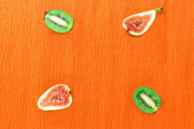 taze egzotik kivi ve incir meyve