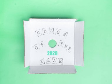 Renkli modaya uygun arka plan. 2020 yıllık renk trend konsepti. Açık yeşil nane renginde soyut kağıt arkaplanı.