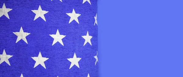 Bright white Stars against blue background on the United States of America Flag on July 4 Independence day